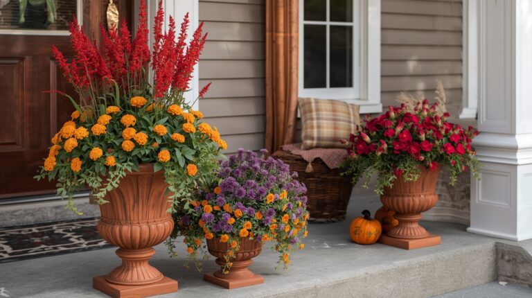 fall porch planters